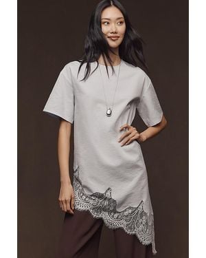 Mare Mare Asymmetric Lace Top - Brown