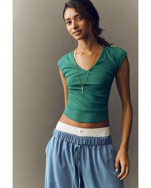 Maeve Betty V-Neck Short-Sleeve T-Shirt By - Green