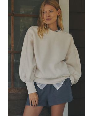 Pilcro Slouchy Crew-Neck Sweatshirt - White