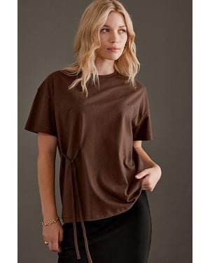 Blanche Cph Tie-Detail T-Shirt - Brown