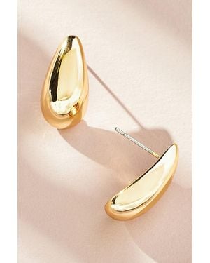 Anthropologie Baby Bean Huggie Earrings - Natural