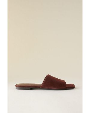 By Anthropologie Suede Slide Sandals - Brown