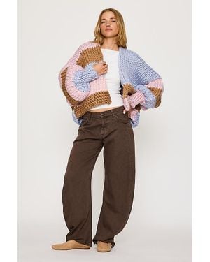 Hope Macaulay Noa Wool Chunky Knit Cardigan - Multicolour