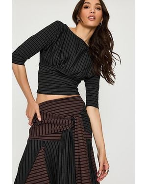 Feners Promesa Three-Quarter Sleeve Top - Black