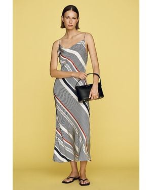 Maeve Cowl-Neck Slip Midi Dress - Yellow