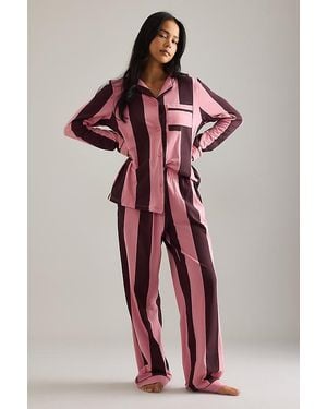 Chelsea Peers Stripe Pyjama Set - Red