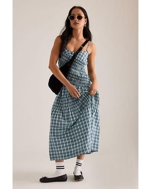 Damson Madder Lyra Midi Dress - Blue