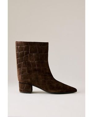 By Anthropologie Barrel Ankle Boots - Brown