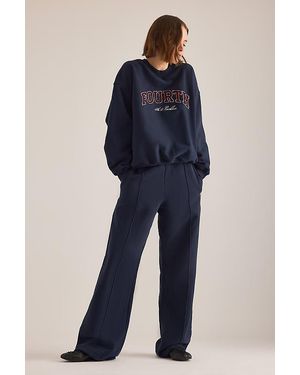 4th & Reckless Fergie Pintuck Wide-Leg Joggers - Blue