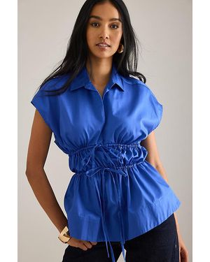 SELECTED Ally Tie-Front Blouse - Blue