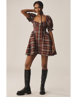 Maeve Puff Mini Dress - Natural