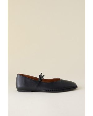 By Anthropologie Willow Lace-Up Flats - Black