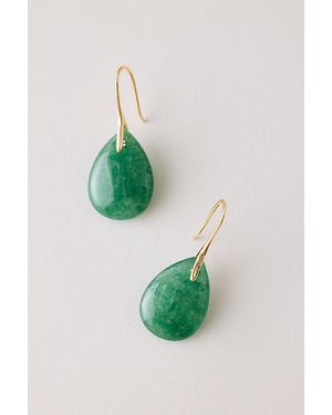 By Anthropologie Stone Drop Earrings - Green