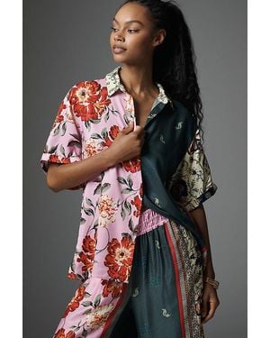 By Anthropologie Oversized Surf Shirt - Grey