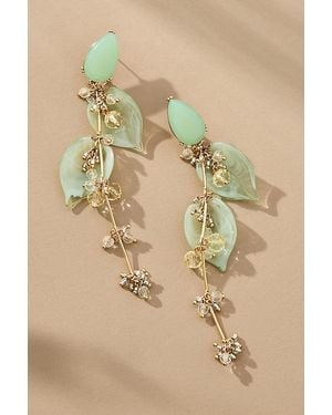 By Anthropologie Flutter Floral Drop Earrings - Natural
