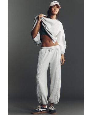 Daily Practice Lace-Inset Joggers - Black