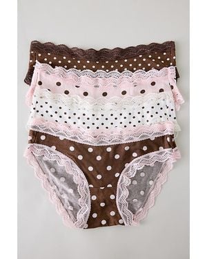 Stripe & Stare Neapolitan Polka Dot The Original Knicker, 4 Pack - Pink