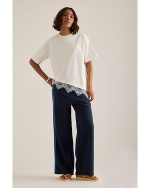 4th & Reckless Brisa Asymmetric Lace T-Shirt - Blue