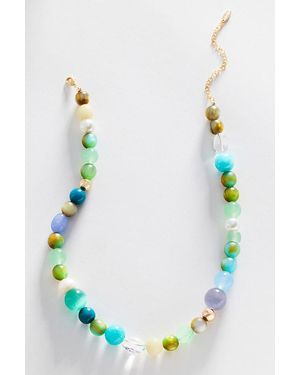 By Anthropologie Chunky Beaded Necklace - Blue