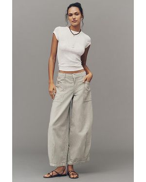 By Anthropologie Cotton Utility Trousers - Grey