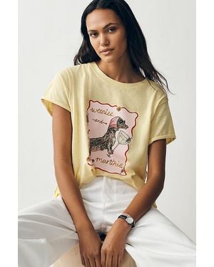 Maeve Nikki Ackerman Caitlin Boxy T-Shirt By - Yellow
