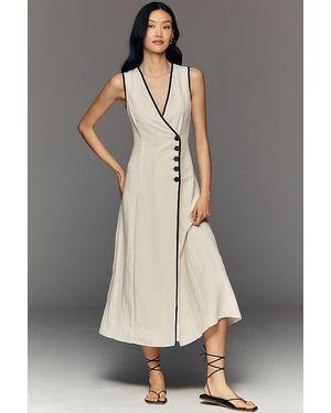 Mare Mare Sleeveless Wrap Midi Dress - Green