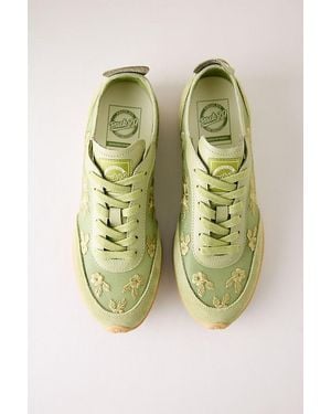 Back 70 Floral Nylon Trainers - Green