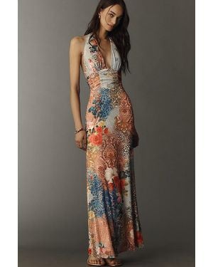 AFRM Anja V-Neck Halter Maxi Dress - Grey