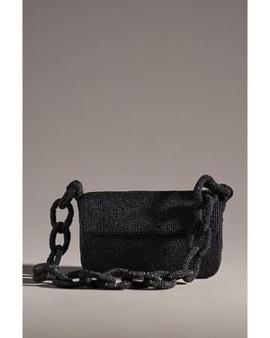 Anthropologie Beaded Chain-strap Shoulder Bag - Grey