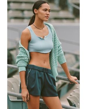 Varley Eloise Cotton Zip-Up Knit Jacket - Grey
