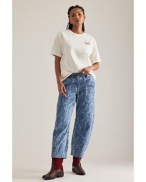 Damson Madder Felix Bow Laser Jeans - Natural