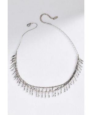 By Anthropologie Chain Fringe Necklace - White