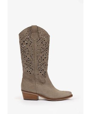 Penelope Chilvers Goldie Cut-Out Lace Boots - Brown