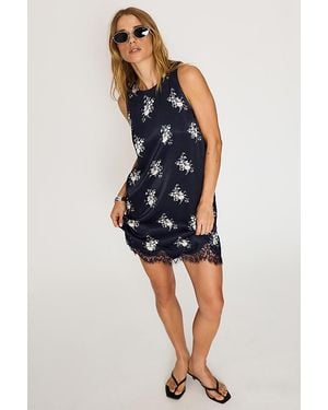 By Anthropologie Maeve Emmy Sleeveless Swing Mini Dress - Grey