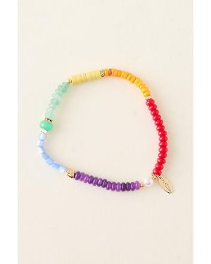 By Anthropologie Beaded Stretch Bracelet - Pink