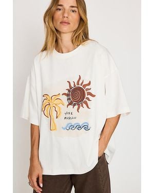 4th & Reckless Elif Oversized Graphic T-Shirt - White