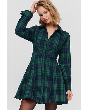 Maeve Mini Shirt Dress - Green