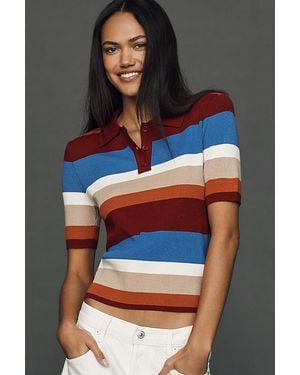 Maeve Short-Sleeve Polo Jumper - Multicolour