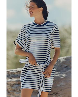 Daily Practice Tie-Waist Mini T-Shirt Dress - Grey