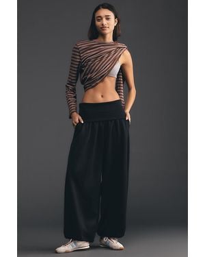 Daily Practice Foldover Balloon Trousers - Black