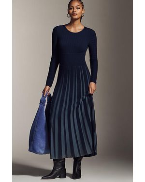 Mare Mare Long-Sleeve Slim Knit Maxi Dress - Blue
