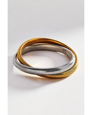 By Anthropologie Textured Metal Bracelet - Multicolour