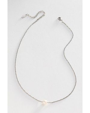 By Anthropologie Delicate Pearl Pendant Necklace - White