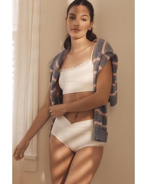 By Anthropologie The Renna Seamless Knickers: Lace-Trim Edition - Brown