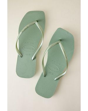 Havaianas Slim Square Flip Flops - Green