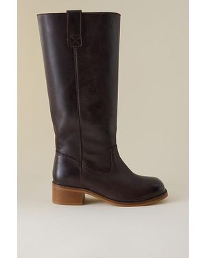 Anthropologie Estellar Leather Boots - Black