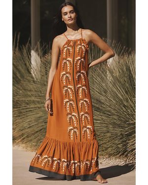 LouLou Avenue X Anthropologie Tiered Tent Dress - Brown