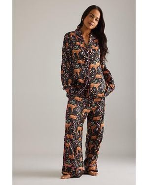 Karen Mabon Flora And Fawns Long Pyjama Set - Multicolour