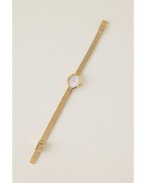 ROSEFIELD Mini Oval Quartz Watch - Natural