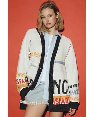 Maeve Cotton Boyfriend Cardigan By - Blue